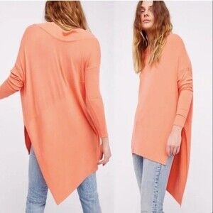 Free People Grapevine Tunic Asymmetrical Top Coral‎